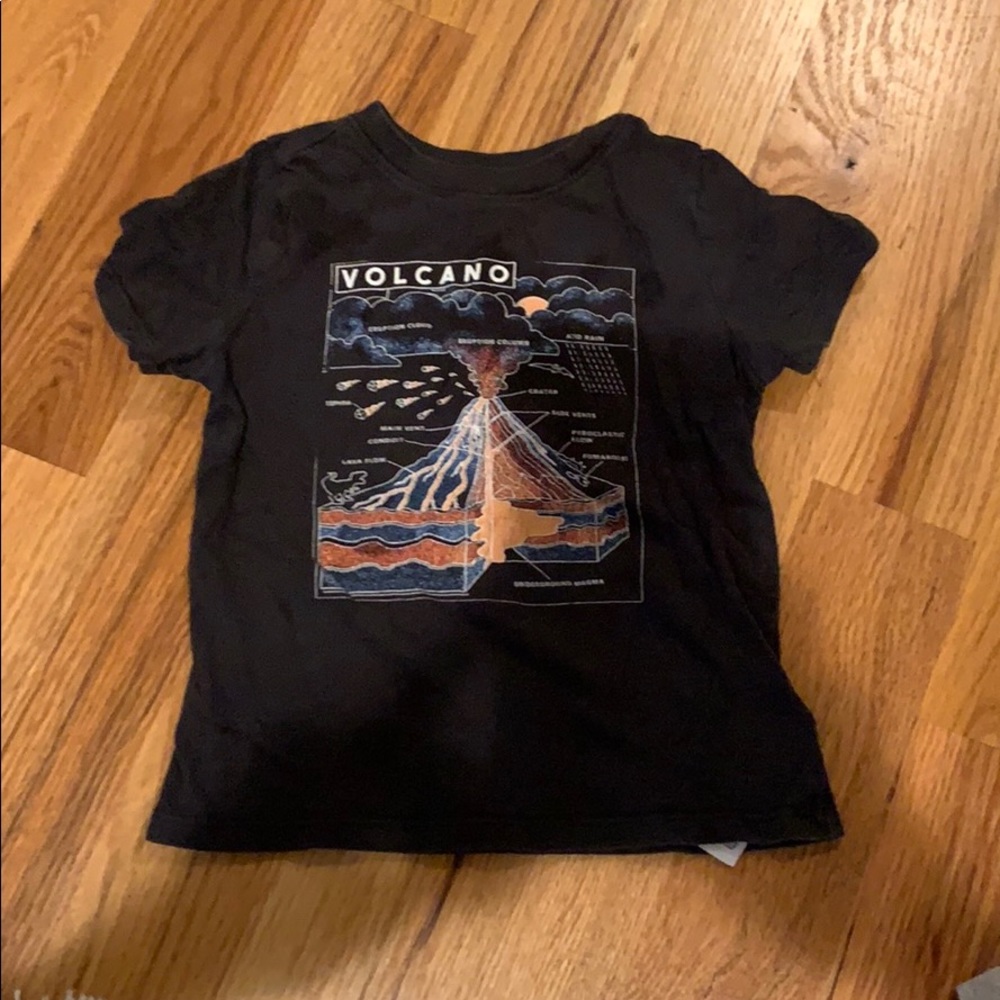 3T t shirt volcano hipster kid